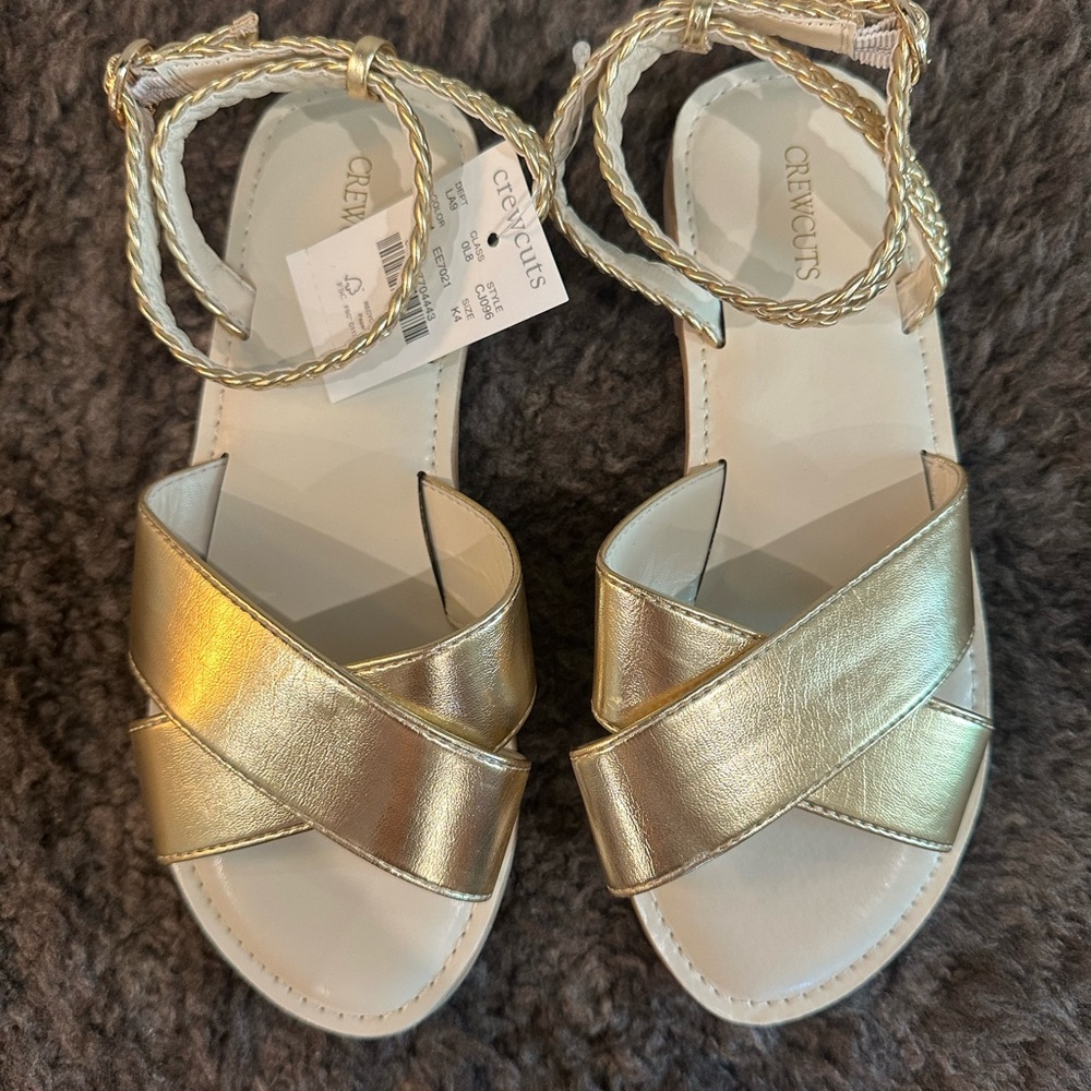 Crewcuts Shiny Gold Kids Sandals